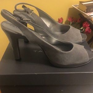 Grey suede